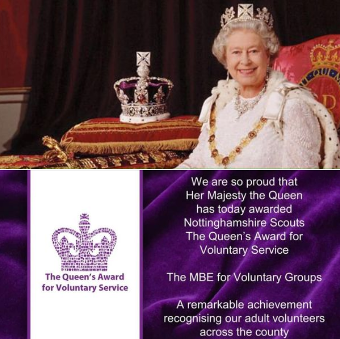 Queen's Award for Voluntary Service for Nottinghamshire Shouts